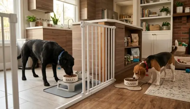 Managing food aggression in multi-dog home