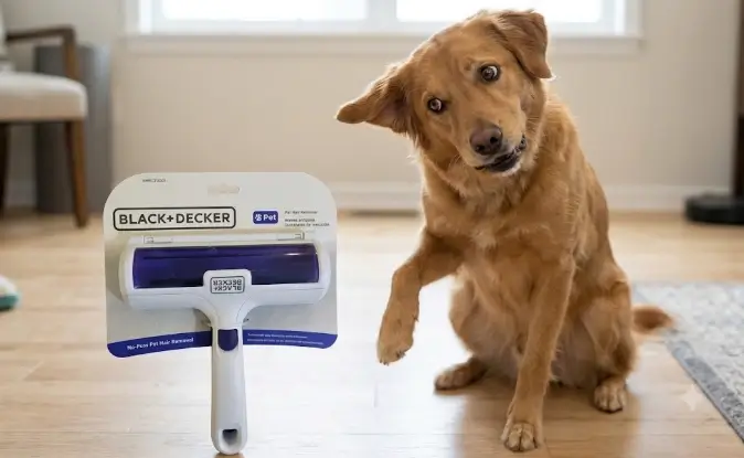 BLACK+DECKER Pet Hair Remover Roller Review - Front view of the HMSCT0001 model