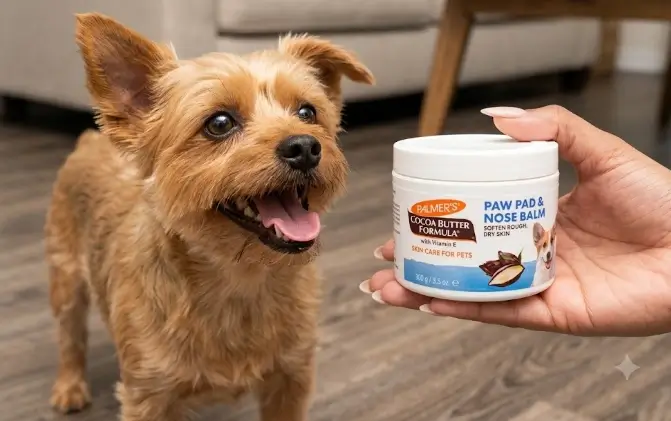 Palmer's for Pets Cocoa Butter Paw Pad and Nose Balm 3.5 Oz jar presentation