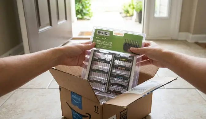 Wahl professional animal stainless steel attachment combs 8 piece set unboxing overview