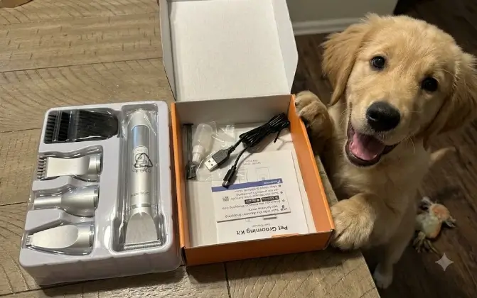 oneisall 4 in 1 dog grooming kit review package contents and modular attachment layout