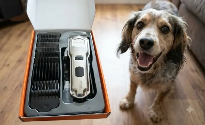 Oneisall 676PRO dog clippers trimming and water rinsing demo